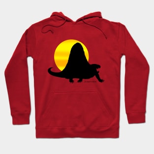 Dimetrodon Silhouette with Sun Hoodie